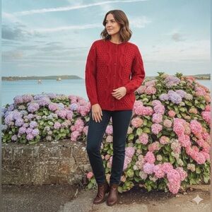 Vintage Kennedy Of Ardara Irish Hand Knit 100% Pure Wool sweater